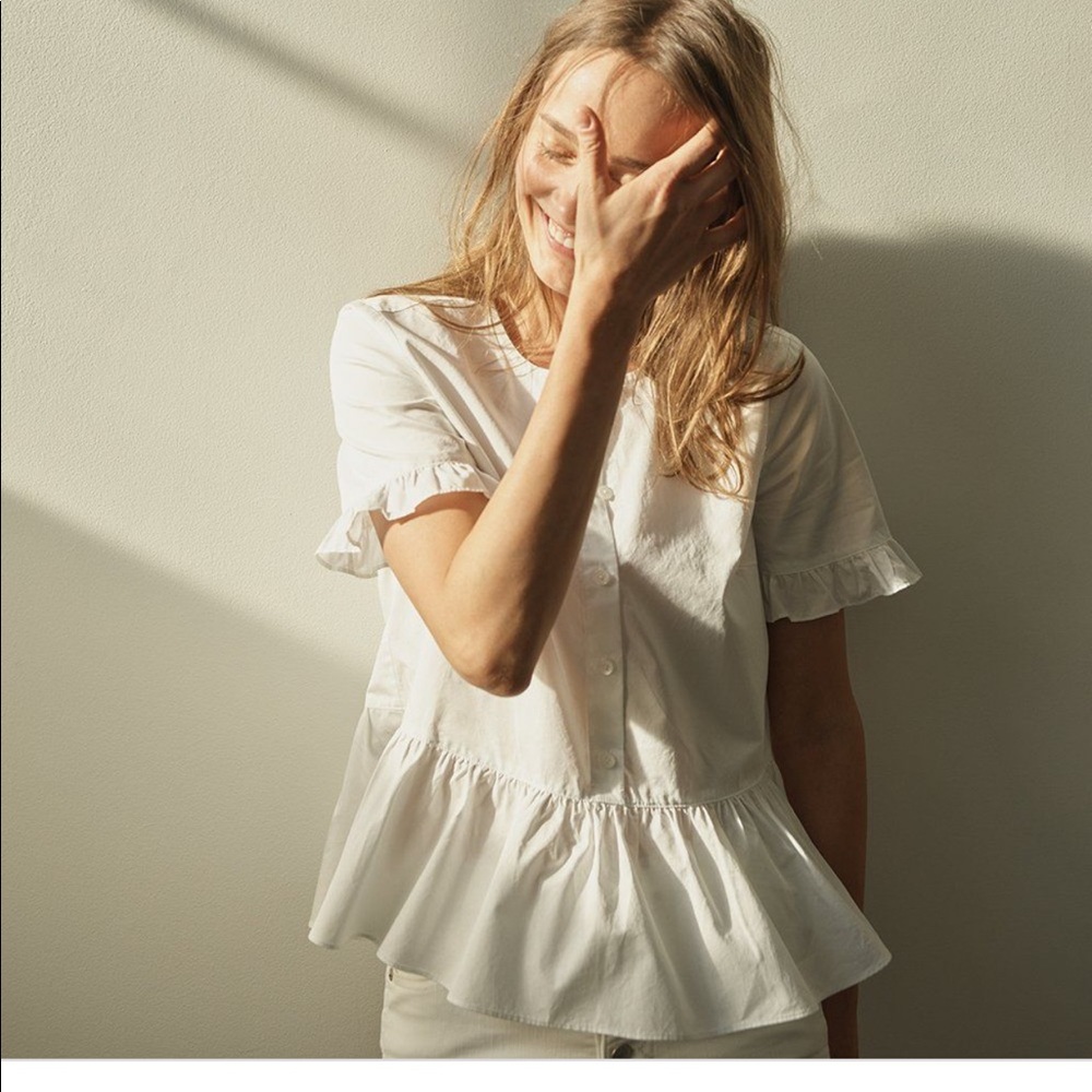 Madewell Studio Ruffle-Hem Top